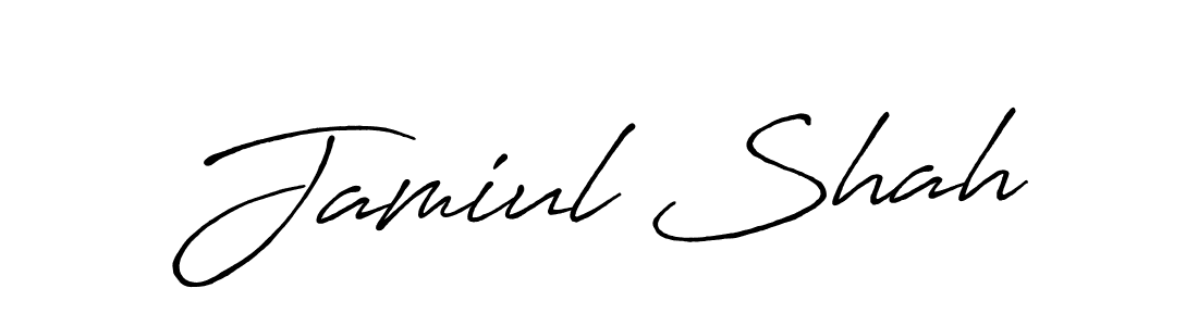 Create a beautiful signature design for name Jamiul Shah. With this signature (Antro_Vectra_Bolder) fonts, you can make a handwritten signature for free. Jamiul Shah signature style 7 images and pictures png