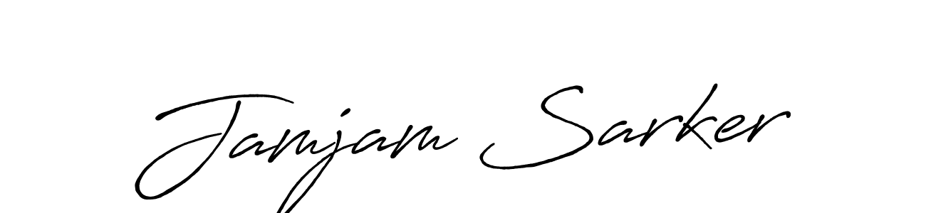 Create a beautiful signature design for name Jamjam Sarker. With this signature (Antro_Vectra_Bolder) fonts, you can make a handwritten signature for free. Jamjam Sarker signature style 7 images and pictures png