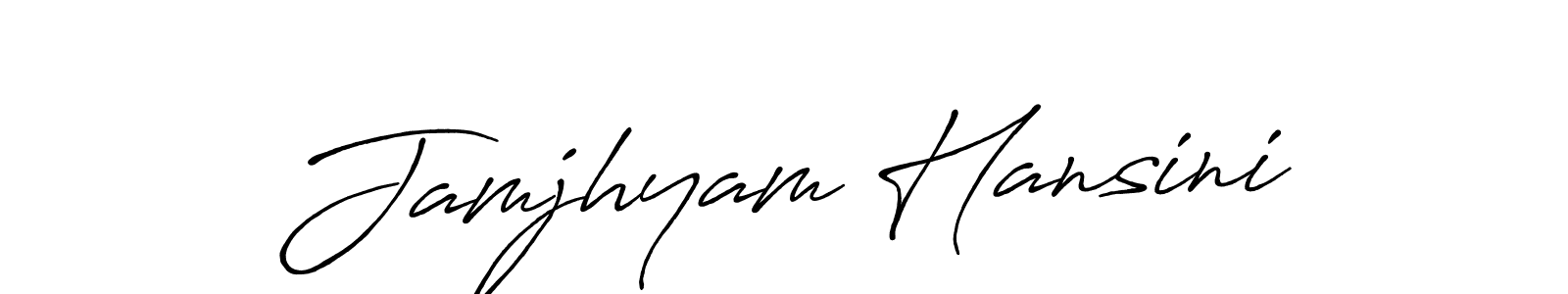 Jamjhyam Hansini stylish signature style. Best Handwritten Sign (Antro_Vectra_Bolder) for my name. Handwritten Signature Collection Ideas for my name Jamjhyam Hansini. Jamjhyam Hansini signature style 7 images and pictures png