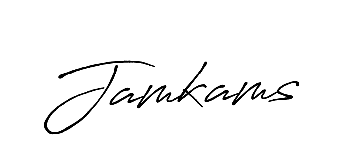 Design your own signature with our free online signature maker. With this signature software, you can create a handwritten (Antro_Vectra_Bolder) signature for name Jamkams. Jamkams signature style 7 images and pictures png