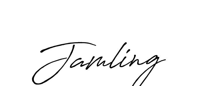 How to make Jamling signature? Antro_Vectra_Bolder is a professional autograph style. Create handwritten signature for Jamling name. Jamling signature style 7 images and pictures png