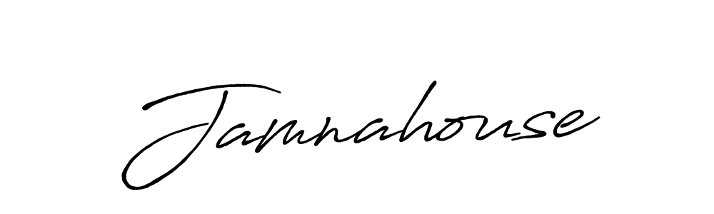 Make a beautiful signature design for name Jamnahouse. With this signature (Antro_Vectra_Bolder) style, you can create a handwritten signature for free. Jamnahouse signature style 7 images and pictures png