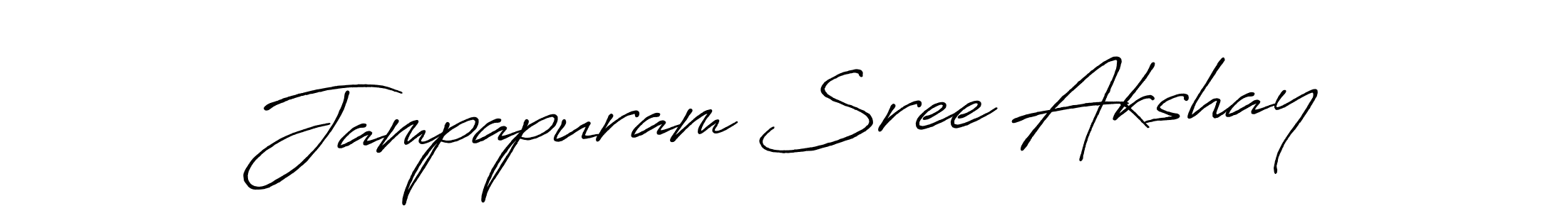 Antro_Vectra_Bolder is a professional signature style that is perfect for those who want to add a touch of class to their signature. It is also a great choice for those who want to make their signature more unique. Get Jampapuram Sree Akshay name to fancy signature for free. Jampapuram Sree Akshay signature style 7 images and pictures png
