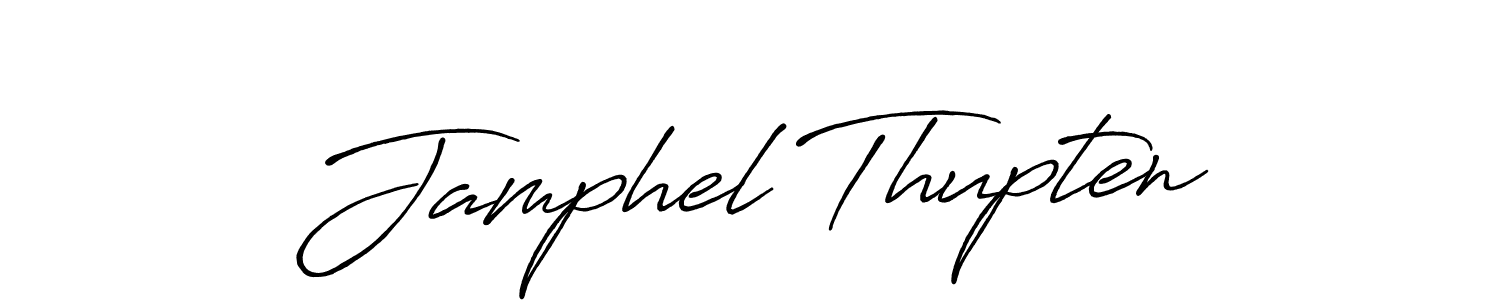 Also we have Jamphel Thupten name is the best signature style. Create professional handwritten signature collection using Antro_Vectra_Bolder autograph style. Jamphel Thupten signature style 7 images and pictures png