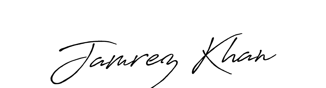 You can use this online signature creator to create a handwritten signature for the name Jamrez Khan. This is the best online autograph maker. Jamrez Khan signature style 7 images and pictures png