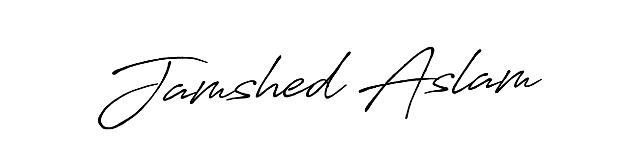 Also we have Jamshed Aslam name is the best signature style. Create professional handwritten signature collection using Antro_Vectra_Bolder autograph style. Jamshed Aslam signature style 7 images and pictures png