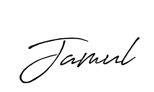 How to make Jamul signature? Antro_Vectra_Bolder is a professional autograph style. Create handwritten signature for Jamul name. Jamul signature style 7 images and pictures png