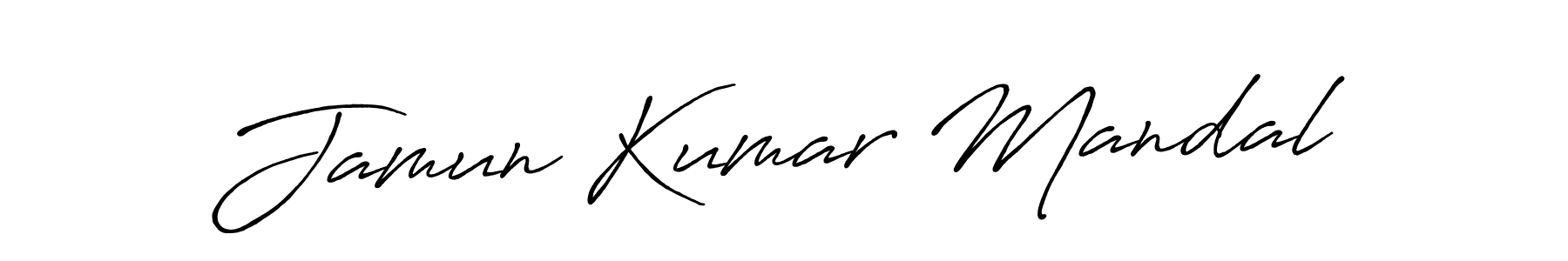 Create a beautiful signature design for name Jamun Kumar Mandal. With this signature (Antro_Vectra_Bolder) fonts, you can make a handwritten signature for free. Jamun Kumar Mandal signature style 7 images and pictures png