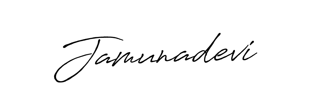 How to make Jamunadevi signature? Antro_Vectra_Bolder is a professional autograph style. Create handwritten signature for Jamunadevi name. Jamunadevi signature style 7 images and pictures png