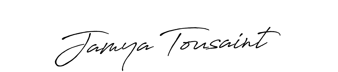 if you are searching for the best signature style for your name Jamya Tousaint. so please give up your signature search. here we have designed multiple signature styles  using Antro_Vectra_Bolder. Jamya Tousaint signature style 7 images and pictures png
