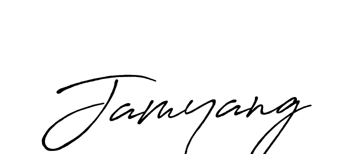 How to make Jamyang signature? Antro_Vectra_Bolder is a professional autograph style. Create handwritten signature for Jamyang name. Jamyang signature style 7 images and pictures png