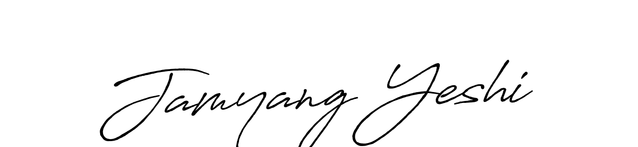 Make a beautiful signature design for name Jamyang Yeshi. With this signature (Antro_Vectra_Bolder) style, you can create a handwritten signature for free. Jamyang Yeshi signature style 7 images and pictures png