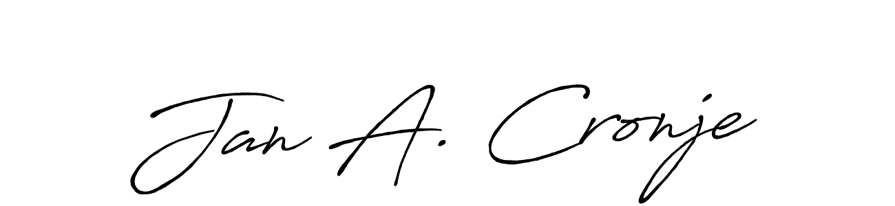 Design your own signature with our free online signature maker. With this signature software, you can create a handwritten (Antro_Vectra_Bolder) signature for name Jan A. Cronje. Jan A. Cronje signature style 7 images and pictures png