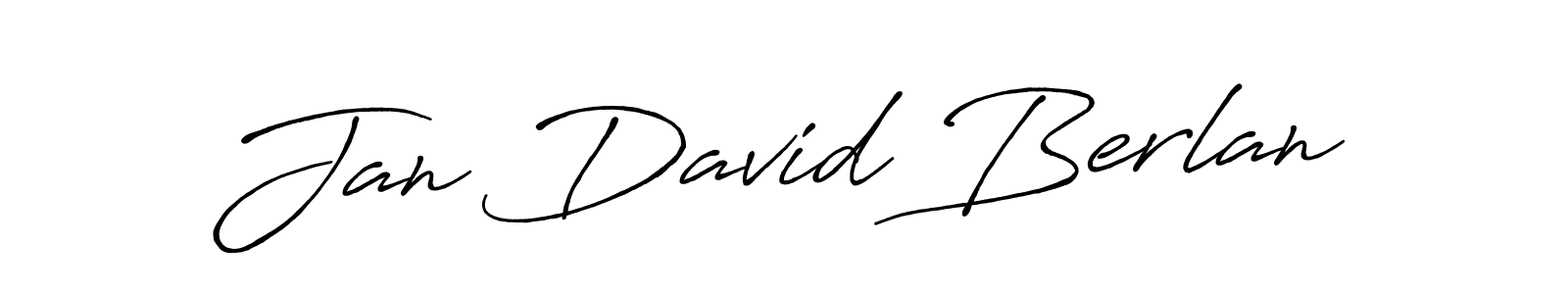 Make a beautiful signature design for name Jan David Berlan. With this signature (Antro_Vectra_Bolder) style, you can create a handwritten signature for free. Jan David Berlan signature style 7 images and pictures png