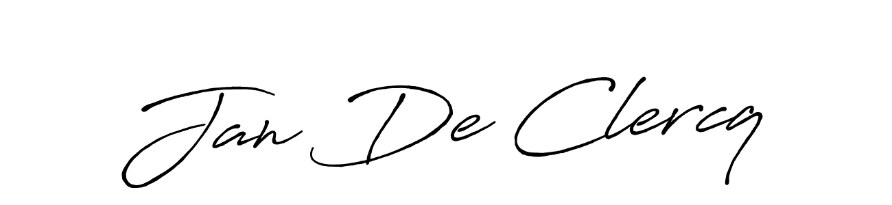 Create a beautiful signature design for name Jan De Clercq. With this signature (Antro_Vectra_Bolder) fonts, you can make a handwritten signature for free. Jan De Clercq signature style 7 images and pictures png