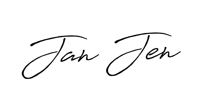 Similarly Antro_Vectra_Bolder is the best handwritten signature design. Signature creator online .You can use it as an online autograph creator for name Jan Jen. Jan Jen signature style 7 images and pictures png