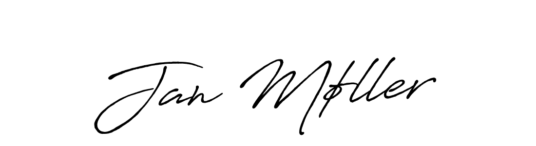 Create a beautiful signature design for name Jan Møller. With this signature (Antro_Vectra_Bolder) fonts, you can make a handwritten signature for free. Jan Møller signature style 7 images and pictures png