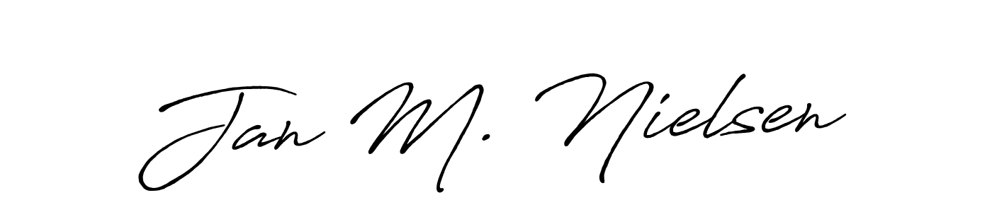 Design your own signature with our free online signature maker. With this signature software, you can create a handwritten (Antro_Vectra_Bolder) signature for name Jan M. Nielsen. Jan M. Nielsen signature style 7 images and pictures png
