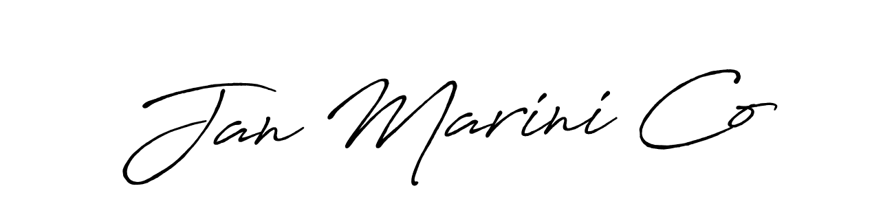 Antro_Vectra_Bolder is a professional signature style that is perfect for those who want to add a touch of class to their signature. It is also a great choice for those who want to make their signature more unique. Get Jan Marini Co name to fancy signature for free. Jan Marini Co signature style 7 images and pictures png