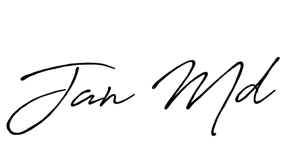 Use a signature maker to create a handwritten signature online. With this signature software, you can design (Antro_Vectra_Bolder) your own signature for name Jan Md. Jan Md signature style 7 images and pictures png