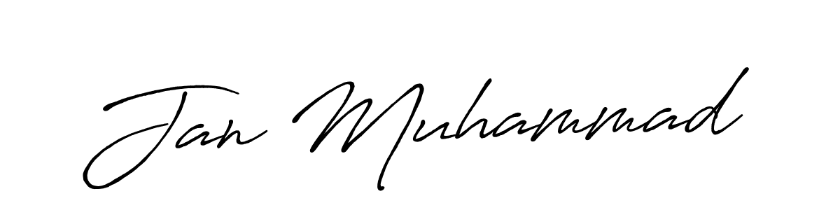 How to make Jan Muhammad name signature. Use Antro_Vectra_Bolder style for creating short signs online. This is the latest handwritten sign. Jan Muhammad signature style 7 images and pictures png