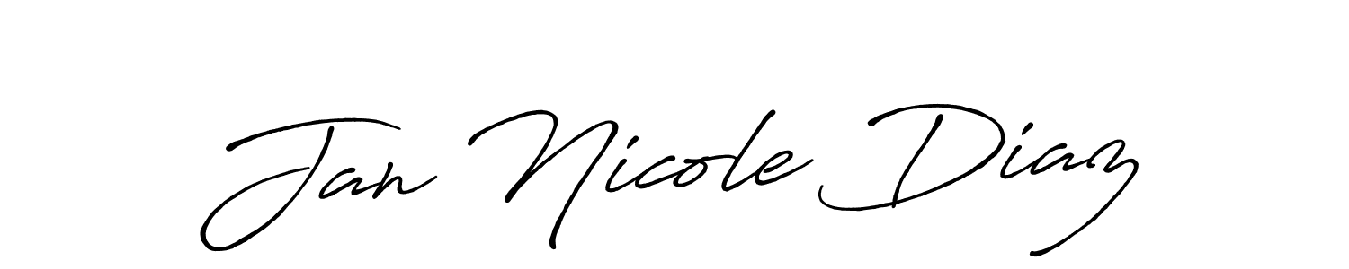 Design your own signature with our free online signature maker. With this signature software, you can create a handwritten (Antro_Vectra_Bolder) signature for name Jan Nicole Diaz. Jan Nicole Diaz signature style 7 images and pictures png