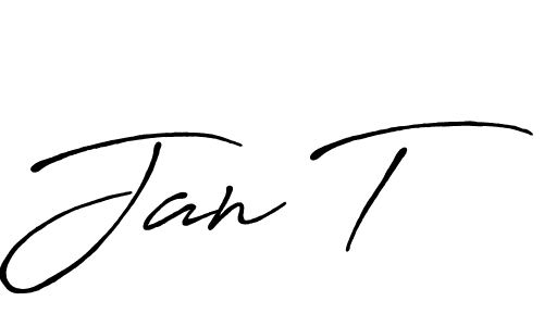 if you are searching for the best signature style for your name Jan T. so please give up your signature search. here we have designed multiple signature styles  using Antro_Vectra_Bolder. Jan T signature style 7 images and pictures png