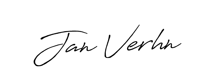 Jan Verhn stylish signature style. Best Handwritten Sign (Antro_Vectra_Bolder) for my name. Handwritten Signature Collection Ideas for my name Jan Verhn. Jan Verhn signature style 7 images and pictures png