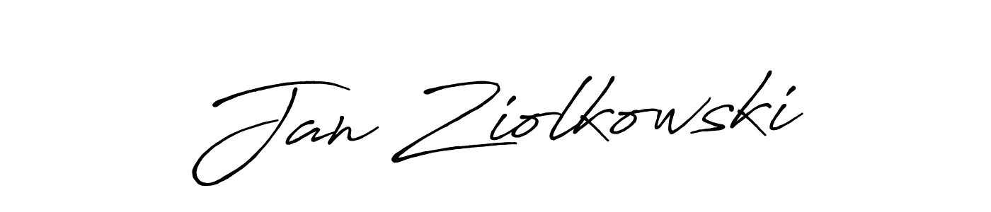 Jan Ziolkowski stylish signature style. Best Handwritten Sign (Antro_Vectra_Bolder) for my name. Handwritten Signature Collection Ideas for my name Jan Ziolkowski. Jan Ziolkowski signature style 7 images and pictures png