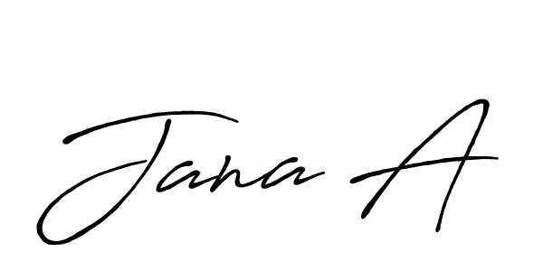 Create a beautiful signature design for name Jana A. With this signature (Antro_Vectra_Bolder) fonts, you can make a handwritten signature for free. Jana A signature style 7 images and pictures png