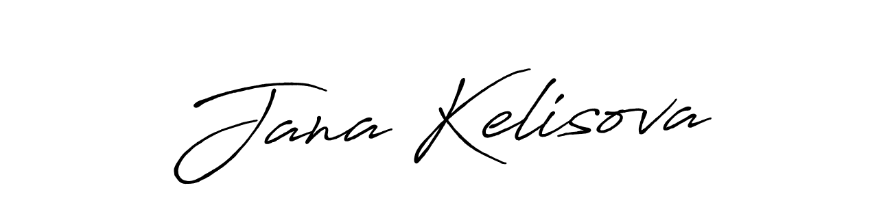 Jana Kelisova stylish signature style. Best Handwritten Sign (Antro_Vectra_Bolder) for my name. Handwritten Signature Collection Ideas for my name Jana Kelisova. Jana Kelisova signature style 7 images and pictures png