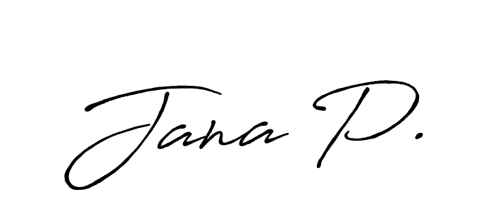 Also You can easily find your signature by using the search form. We will create Jana P. name handwritten signature images for you free of cost using Antro_Vectra_Bolder sign style. Jana P. signature style 7 images and pictures png