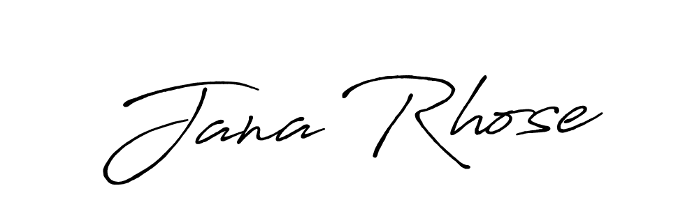 Make a beautiful signature design for name Jana Rhose. With this signature (Antro_Vectra_Bolder) style, you can create a handwritten signature for free. Jana Rhose signature style 7 images and pictures png