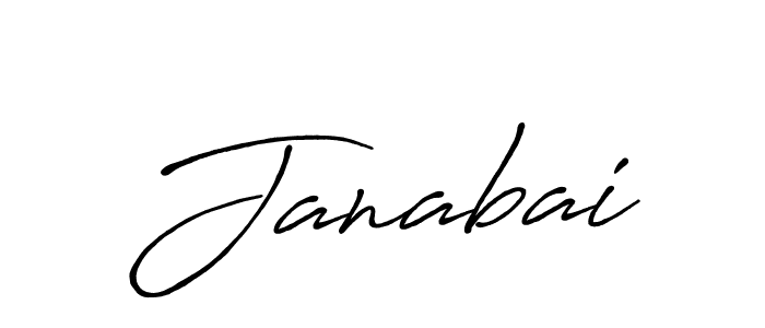 Similarly Antro_Vectra_Bolder is the best handwritten signature design. Signature creator online .You can use it as an online autograph creator for name Janabai. Janabai signature style 7 images and pictures png