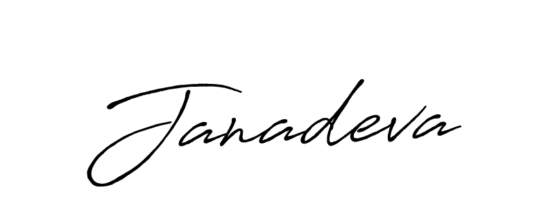 Make a beautiful signature design for name Janadeva. With this signature (Antro_Vectra_Bolder) style, you can create a handwritten signature for free. Janadeva signature style 7 images and pictures png