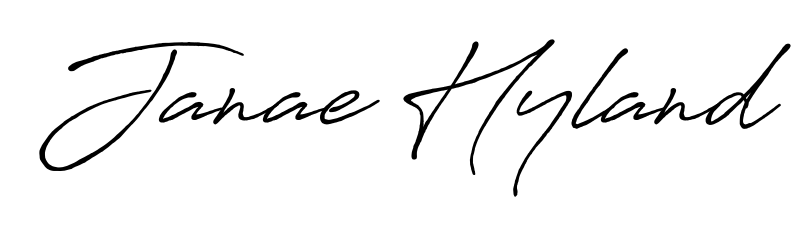 Designed for modern professionals: Janae Hyland name signature crafted with Antro_Vectra_Bolder script. Ready for digital PDF workflows. Janae Hyland signature style 7 images and pictures png