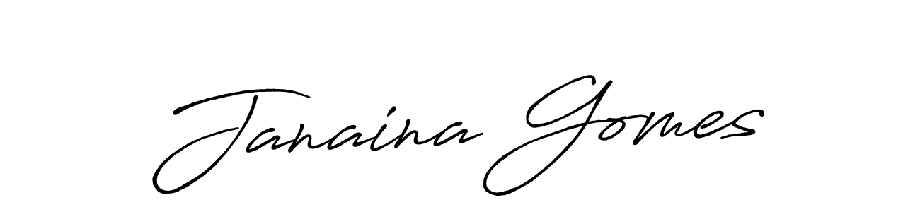 Design your own signature with our free online signature maker. With this signature software, you can create a handwritten (Antro_Vectra_Bolder) signature for name Janaina Gomes. Janaina Gomes signature style 7 images and pictures png