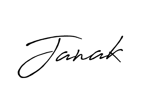 Janak stylish signature style. Best Handwritten Sign (Antro_Vectra_Bolder) for my name. Handwritten Signature Collection Ideas for my name Janak. Janak signature style 7 images and pictures png