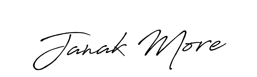 Janak More stylish signature style. Best Handwritten Sign (Antro_Vectra_Bolder) for my name. Handwritten Signature Collection Ideas for my name Janak More. Janak More signature style 7 images and pictures png