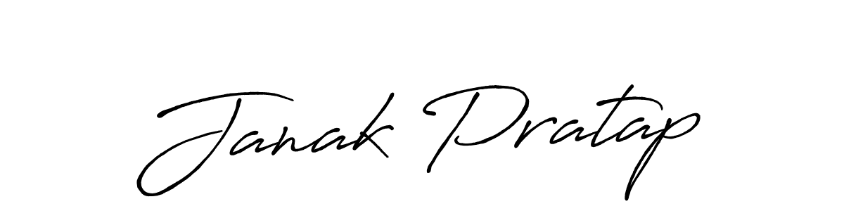 How to make Janak Pratap name signature. Use Antro_Vectra_Bolder style for creating short signs online. This is the latest handwritten sign. Janak Pratap signature style 7 images and pictures png