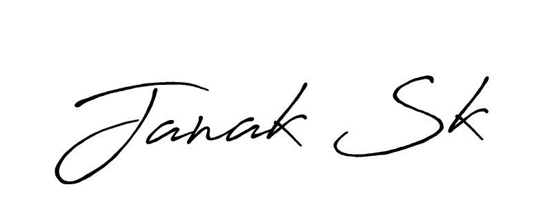 Antro_Vectra_Bolder is a professional signature style that is perfect for those who want to add a touch of class to their signature. It is also a great choice for those who want to make their signature more unique. Get Janak Sk name to fancy signature for free. Janak Sk signature style 7 images and pictures png
