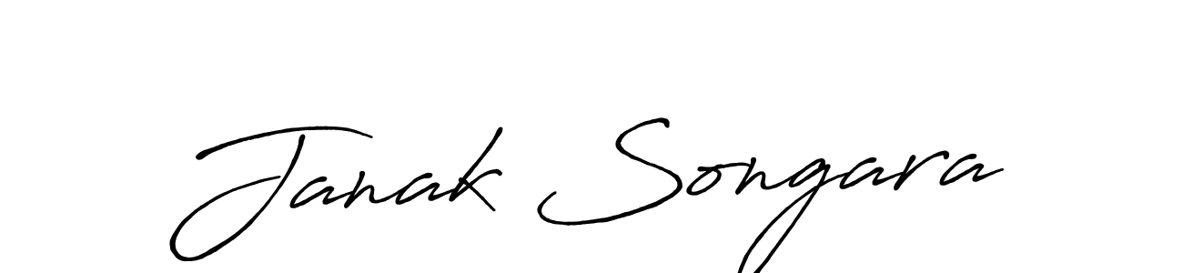 How to make Janak Songara name signature. Use Antro_Vectra_Bolder style for creating short signs online. This is the latest handwritten sign. Janak Songara signature style 7 images and pictures png