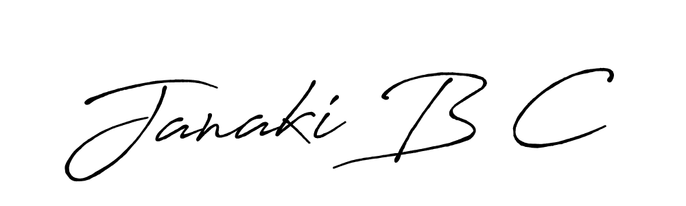 Design your own signature with our free online signature maker. With this signature software, you can create a handwritten (Antro_Vectra_Bolder) signature for name Janaki B C. Janaki B C signature style 7 images and pictures png
