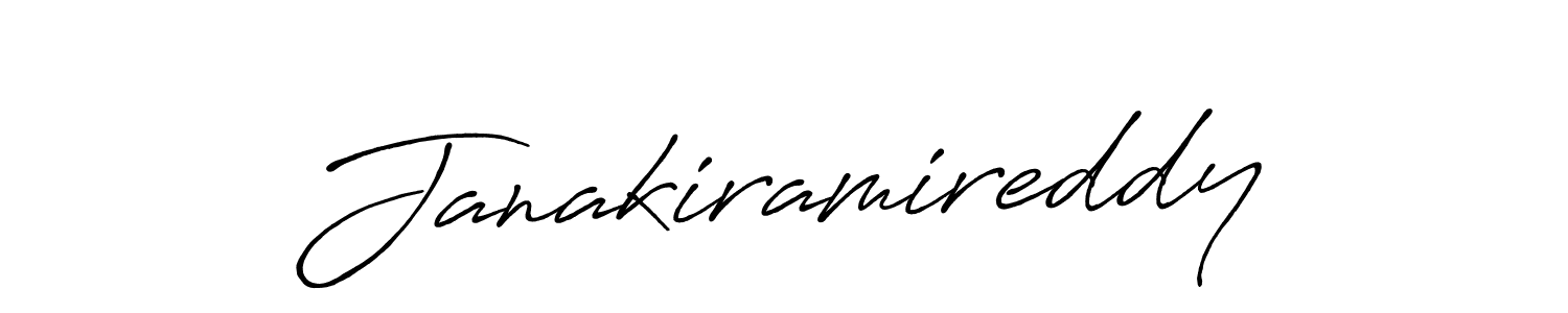 Create a beautiful signature design for name Janakiramireddy. With this signature (Antro_Vectra_Bolder) fonts, you can make a handwritten signature for free. Janakiramireddy signature style 7 images and pictures png