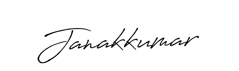 Make a beautiful signature design for name Janakkumar. With this signature (Antro_Vectra_Bolder) style, you can create a handwritten signature for free. Janakkumar signature style 7 images and pictures png