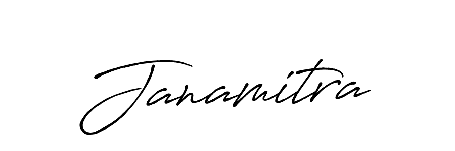 Design your own signature with our free online signature maker. With this signature software, you can create a handwritten (Antro_Vectra_Bolder) signature for name Janamitra. Janamitra signature style 7 images and pictures png