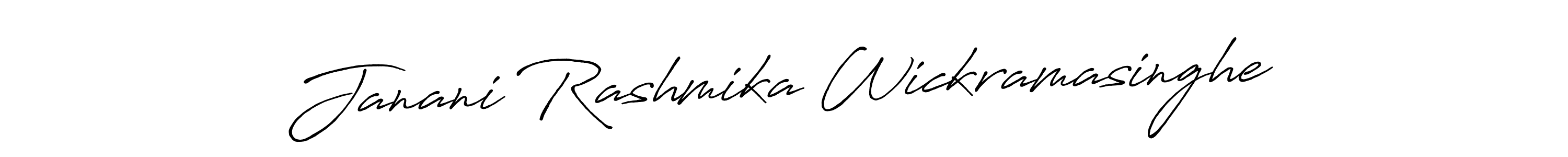 How to make Janani Rashmika Wickramasinghe name signature. Use Antro_Vectra_Bolder style for creating short signs online. This is the latest handwritten sign. Janani Rashmika Wickramasinghe signature style 7 images and pictures png