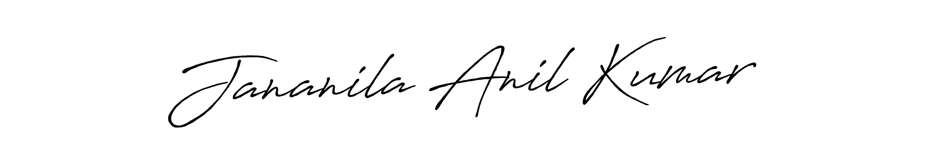 This is the best signature style for the Jananila Anil Kumar name. Also you like these signature font (Antro_Vectra_Bolder). Mix name signature. Jananila Anil Kumar signature style 7 images and pictures png