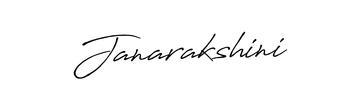 Make a beautiful signature design for name Janarakshini. With this signature (Antro_Vectra_Bolder) style, you can create a handwritten signature for free. Janarakshini signature style 7 images and pictures png