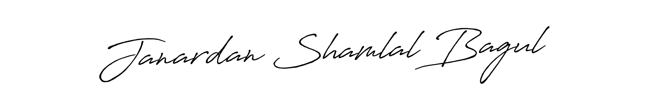 Make a beautiful signature design for name Janardan Shamlal Bagul. With this signature (Antro_Vectra_Bolder) style, you can create a handwritten signature for free. Janardan Shamlal Bagul signature style 7 images and pictures png